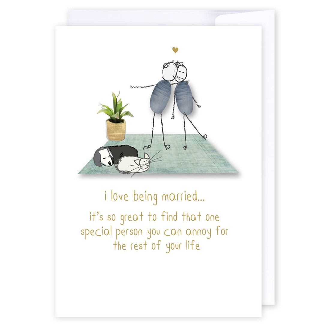 I love being married: NZ Made Greeting Card, Anniversary, Clearance, by Icandy Design Ltd