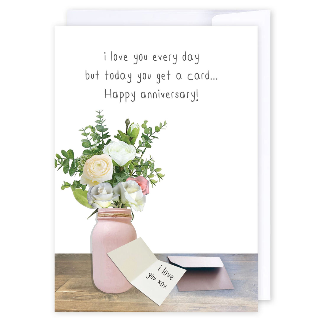 I Love you everyday: NZ Made Greeting Card, Anniversary, Clearance, by Icandy Design Ltd