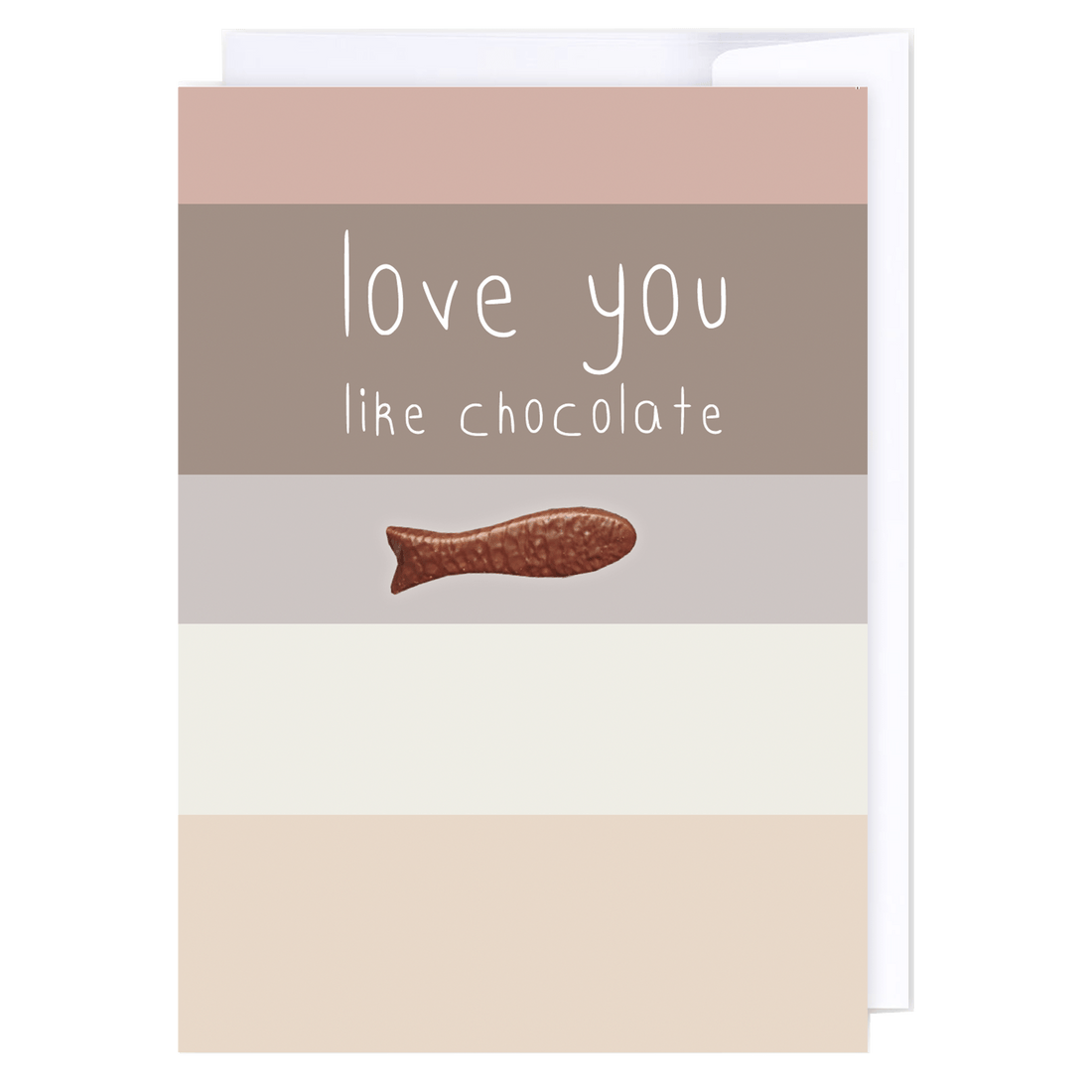 I love you like chocolate: NZ Made Greeting Card, Love, , by icandy Design Ltd