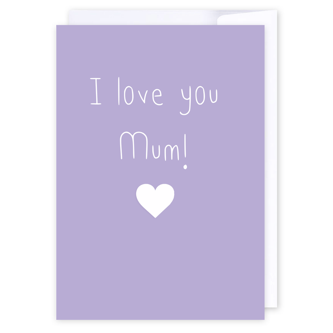 I love you mum purple: NZ Made Greeting Card, Birthday, Mums, New by Icandy Design Ltd