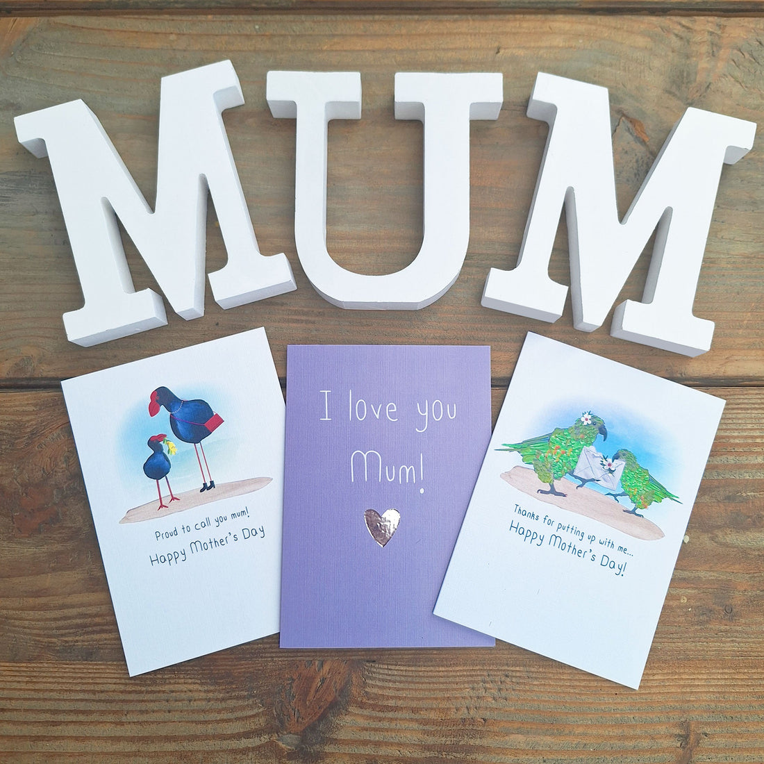 I love you mum purple: NZ Made Greeting Card, Birthday, Mums, New by Icandy Design Ltd