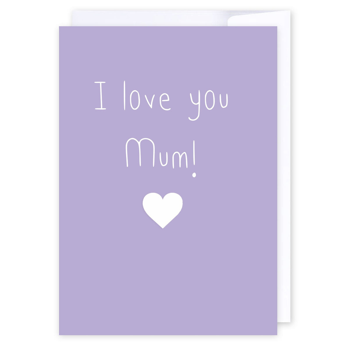 I love you mum purple: NZ Made Greeting Card, Birthday, Mums, New by iCandy Publishing