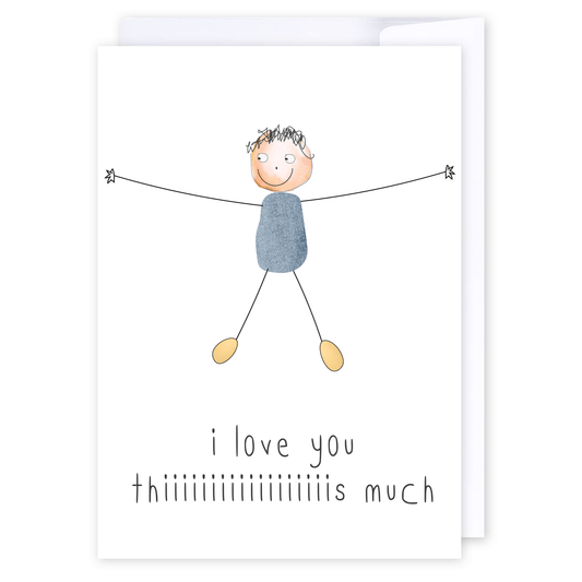 I love you this much: NZ Made Greeting Card, Best sellers, Lisa's letters, Love by iCandy Publishing