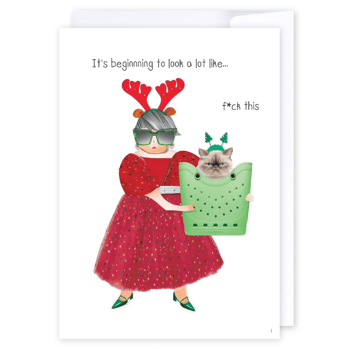 It's Beginning to Look a Lot Like...: NZ Made Greeting Card, Christmas, Hilda & Co., New by iCandy Publishing
