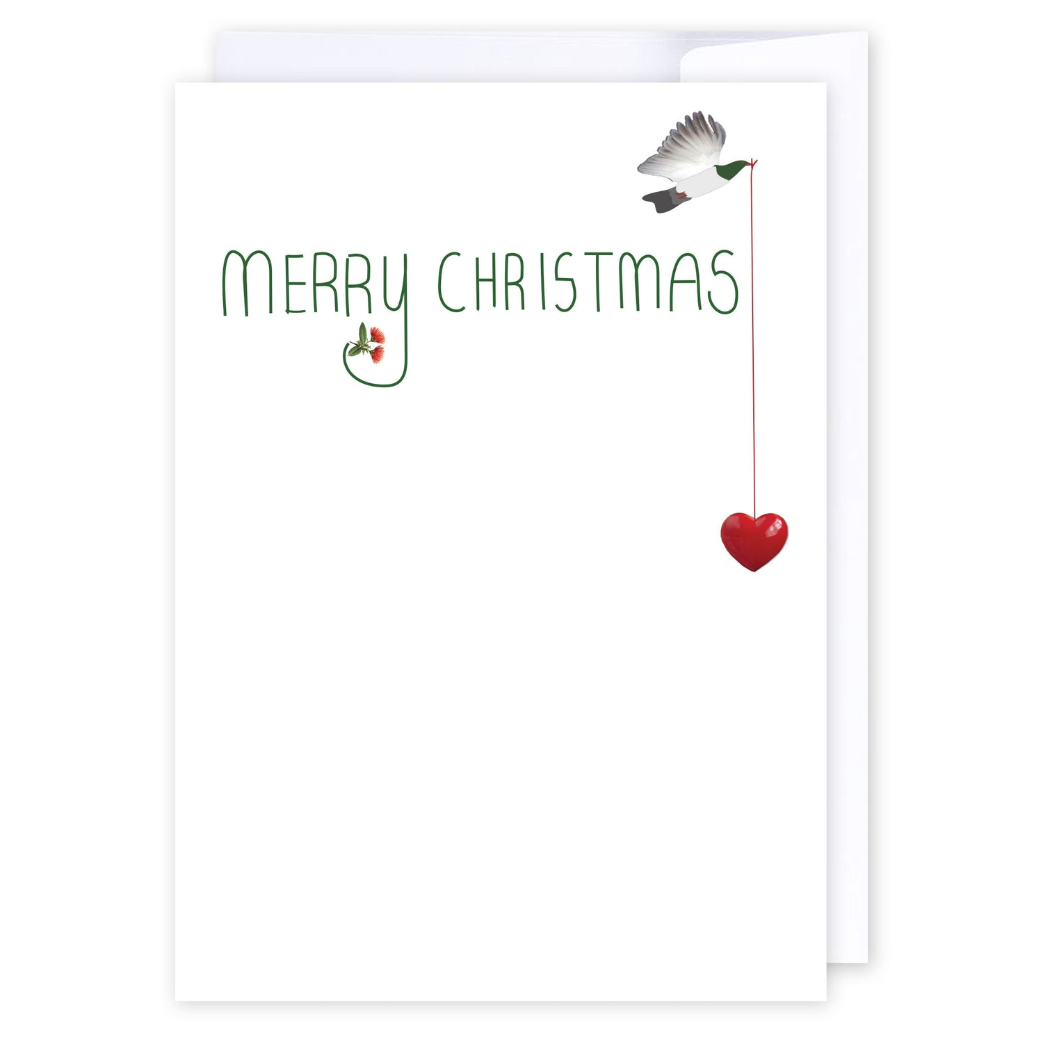 Kererū Christmas: NZ Made Greeting Card, Christmas, Kiwiana, by Icandy Design Ltd