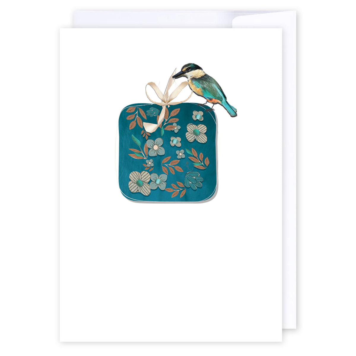 Kingfisher Gift: NZ Made Greeting Card, Jandal & Ink, Kiwiana, New by iCandy Publishing