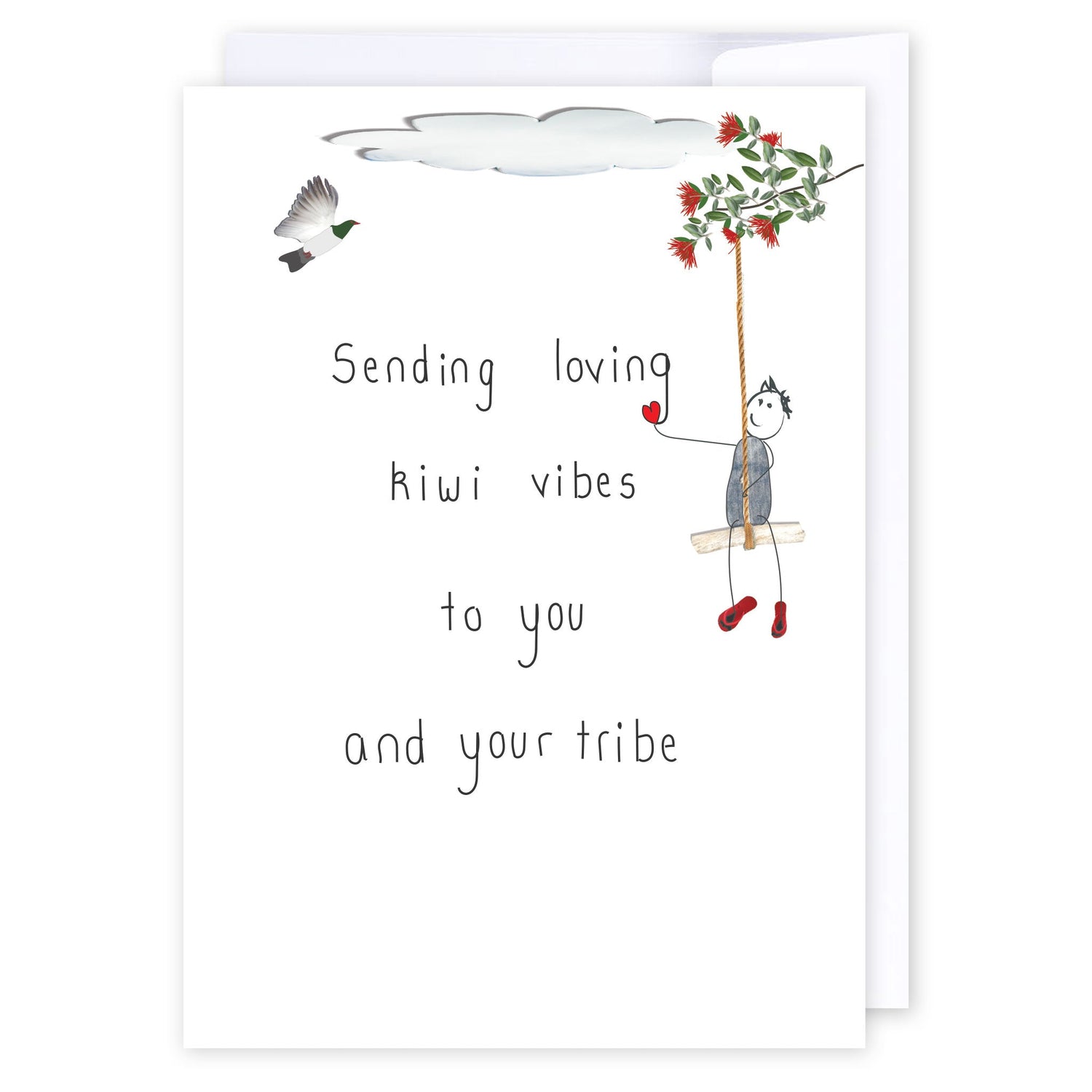 Kiwi Vibes: NZ Made Greeting Card, Clearance, Kiwiana, Sympathy by Icandy Design Ltd