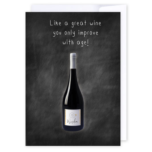 Like a great wine: NZ Made Greeting Card, Best sellers, Birthday, Lisa's letters by iCandy Publishing