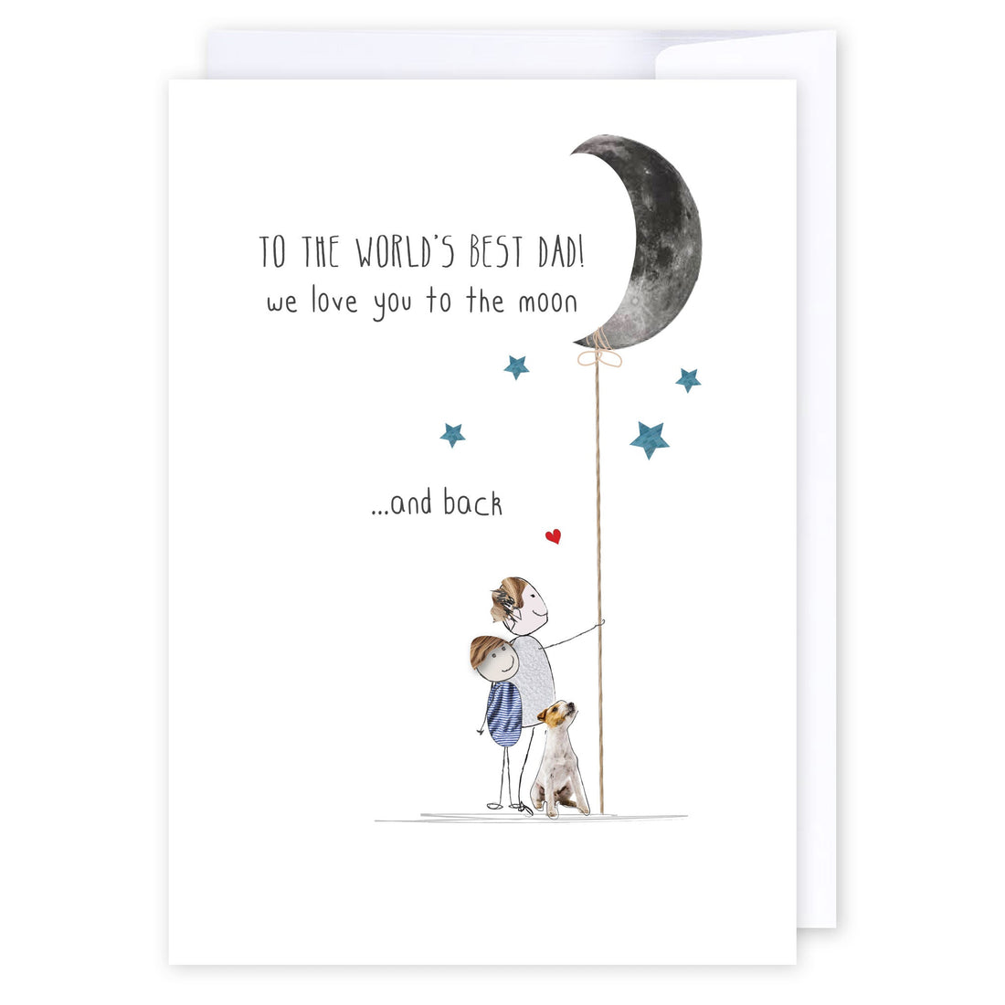 Love You To The Moon Dad: NZ Made Greeting Card, Dads, , by Icandy Design Ltd