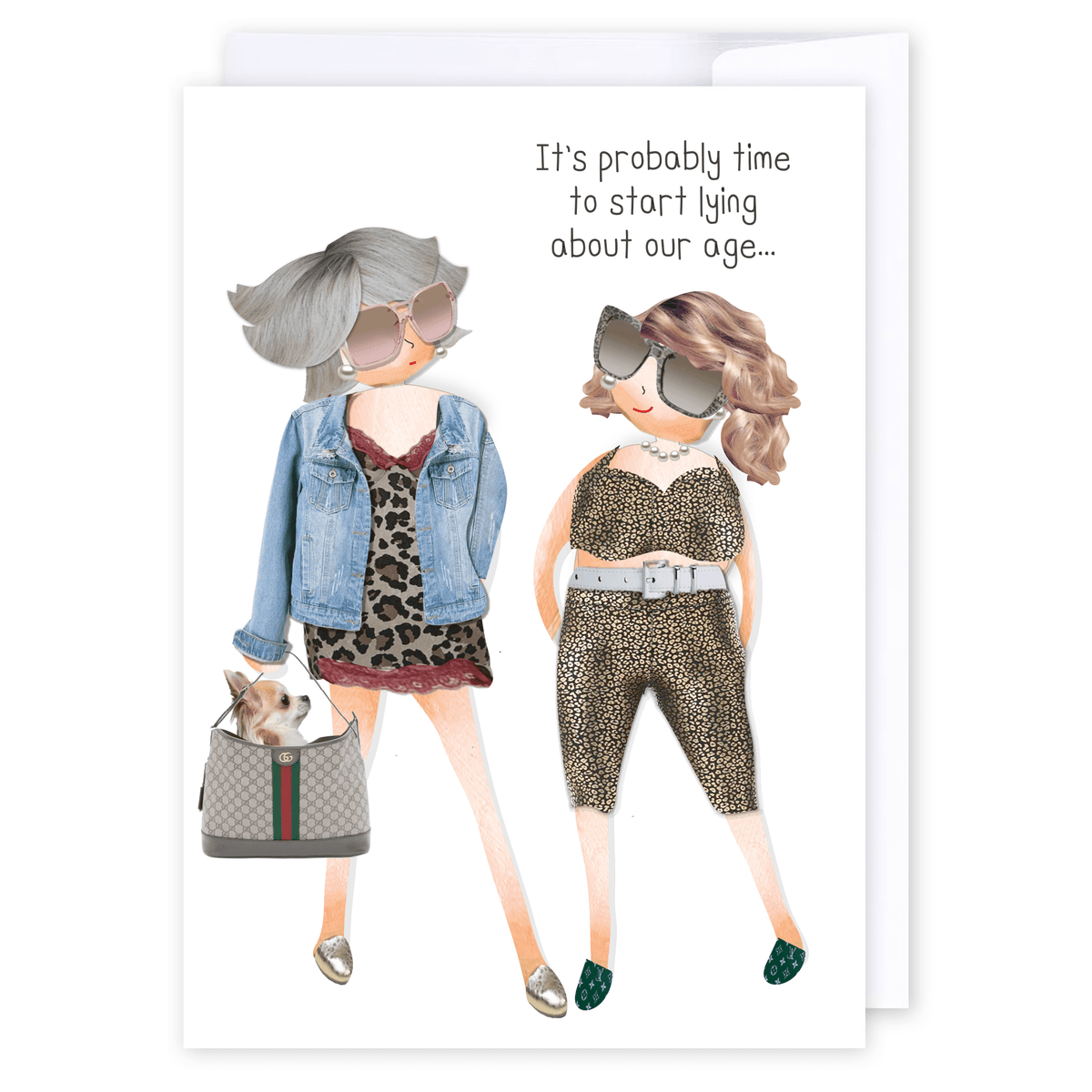 Lying about our age: NZ Made Greeting Card, Birthday, Hilda & Co., New by iCandy Publishing