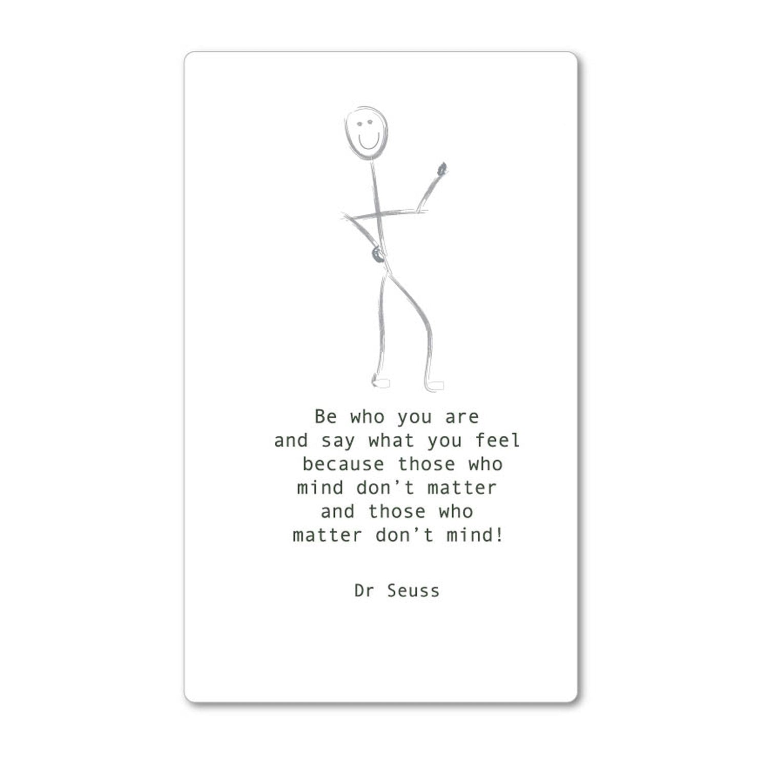Magnet - Be who you are: NZ Made Greeting Card, , , by Icandy Design Ltd
