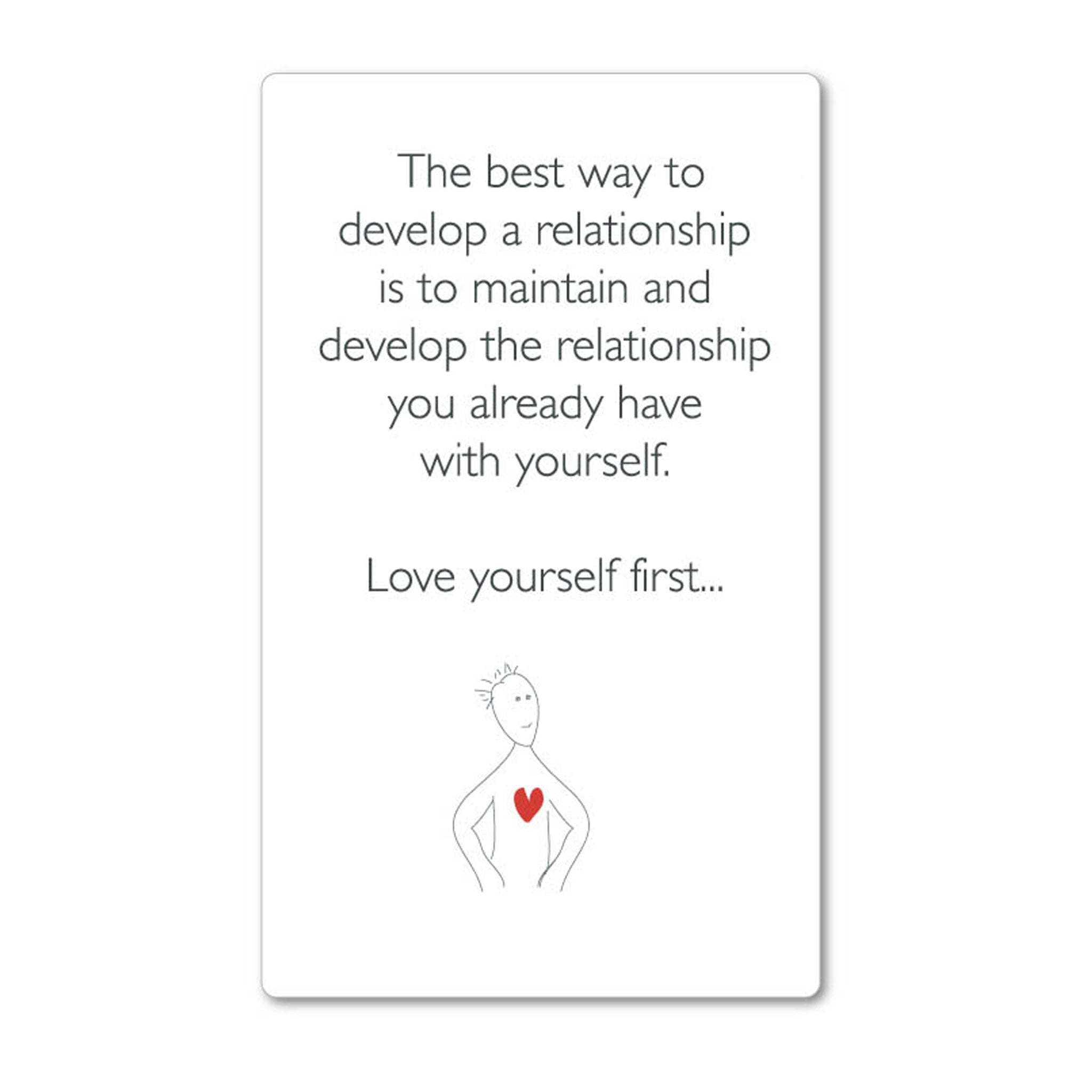 Magnet - Love yourself first: NZ Made Greeting Card, , , by Icandy Design Ltd