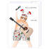 Merry Christmas Rock Star: NZ Made Greeting Card, Christmas, Hilda & Co., Kiwiana by iCandy Publishing