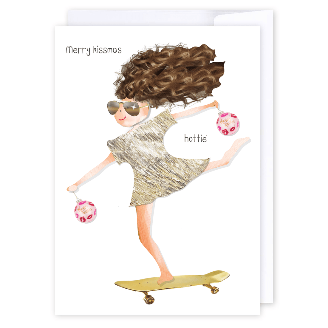 Merry Kissmass: NZ Made Greeting Card, Christmas, Hilda &amp; Co., New by iCandy Publishing