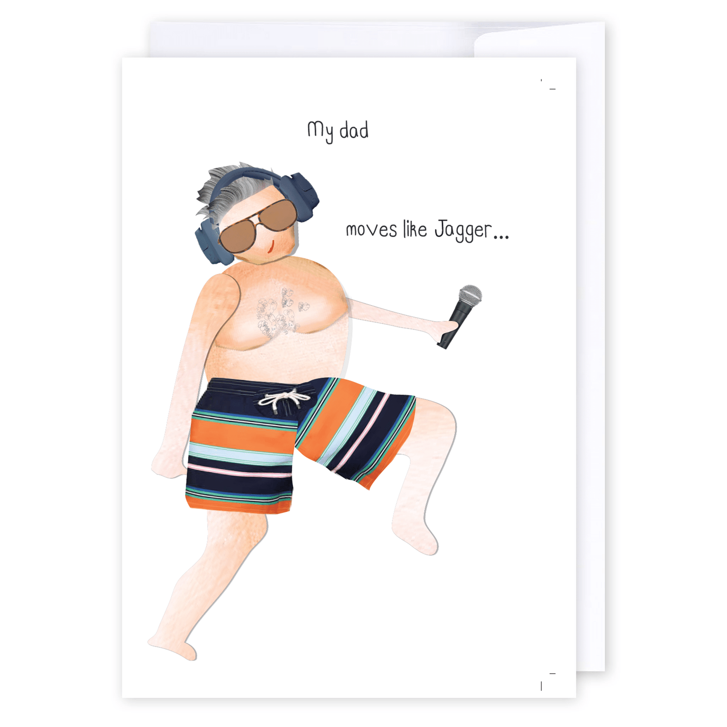 Moves like Jagger: NZ Made Greeting Card, Birthday, Dads, For Him by iCandy Publishing