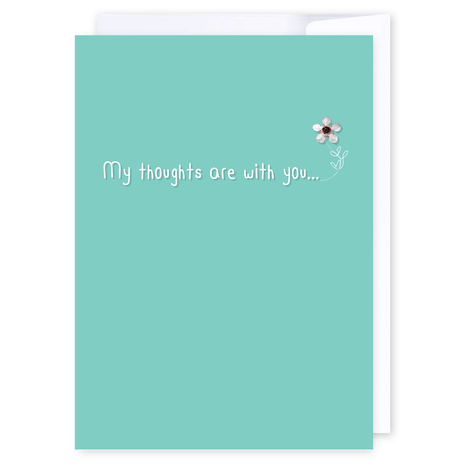 My thoughts are with you: NZ Made Greeting Card, Lisa&