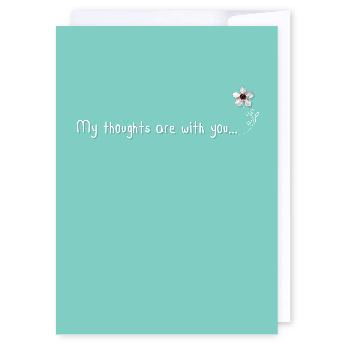 My thoughts are with you: NZ Made Greeting Card, Lisa's letters, New, Sympathy by iCandy Publishing