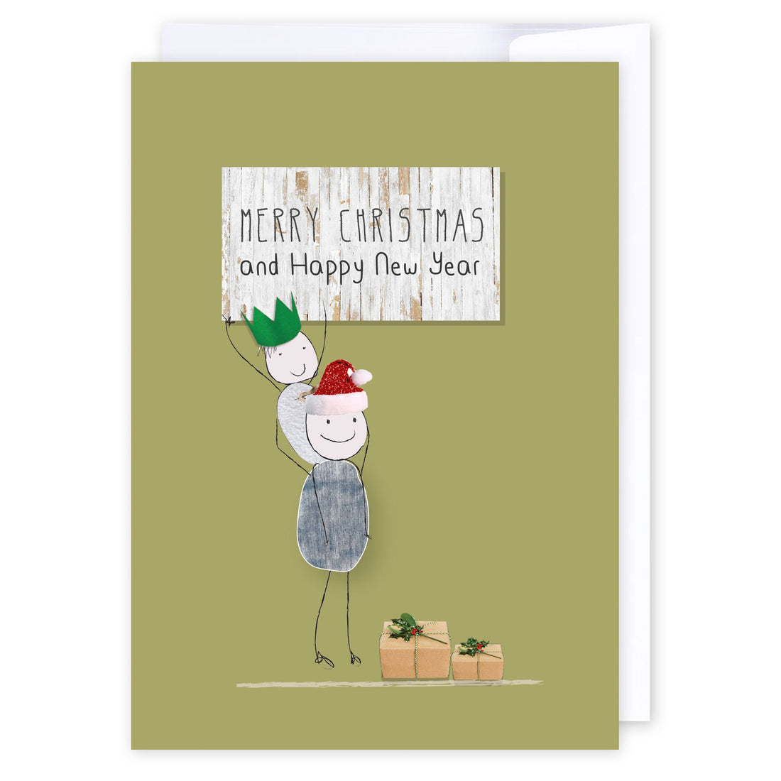 New Year Sign: NZ Made Greeting Card, Christmas, Clearance, by Icandy Design Ltd