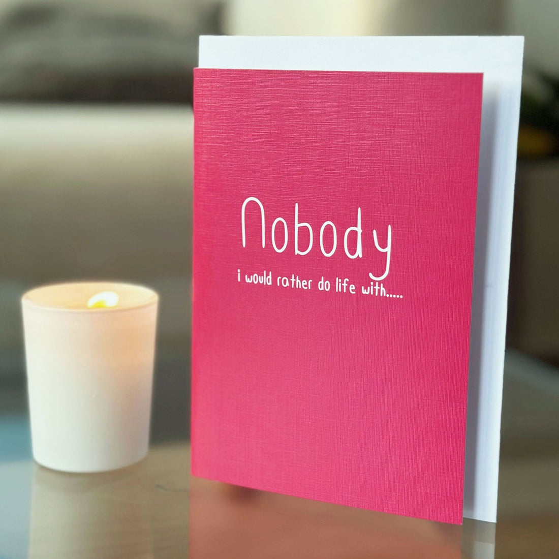 Nobody i would rather do life with: NZ Made Greeting Card, Love, New, by Icandy Design Ltd