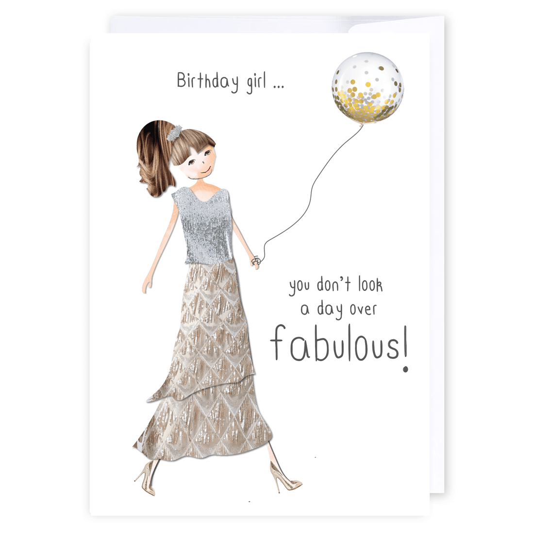 Not a day over fabulous: NZ Made Greeting Card, Best sellers, Birthday, For Her by Icandy Design Ltd