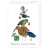 NZ Birds Christmas Tree: NZ Made Greeting Card, Christmas, Kiwiana, by Icandy Design Ltd