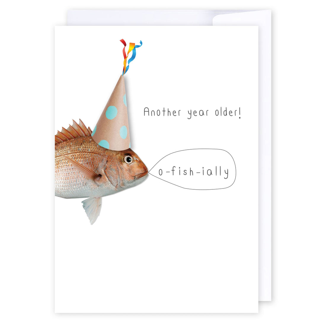 O - fish - ially another year: NZ Made Greeting Card, Birthday, Clearance, For Him by Icandy Design Ltd