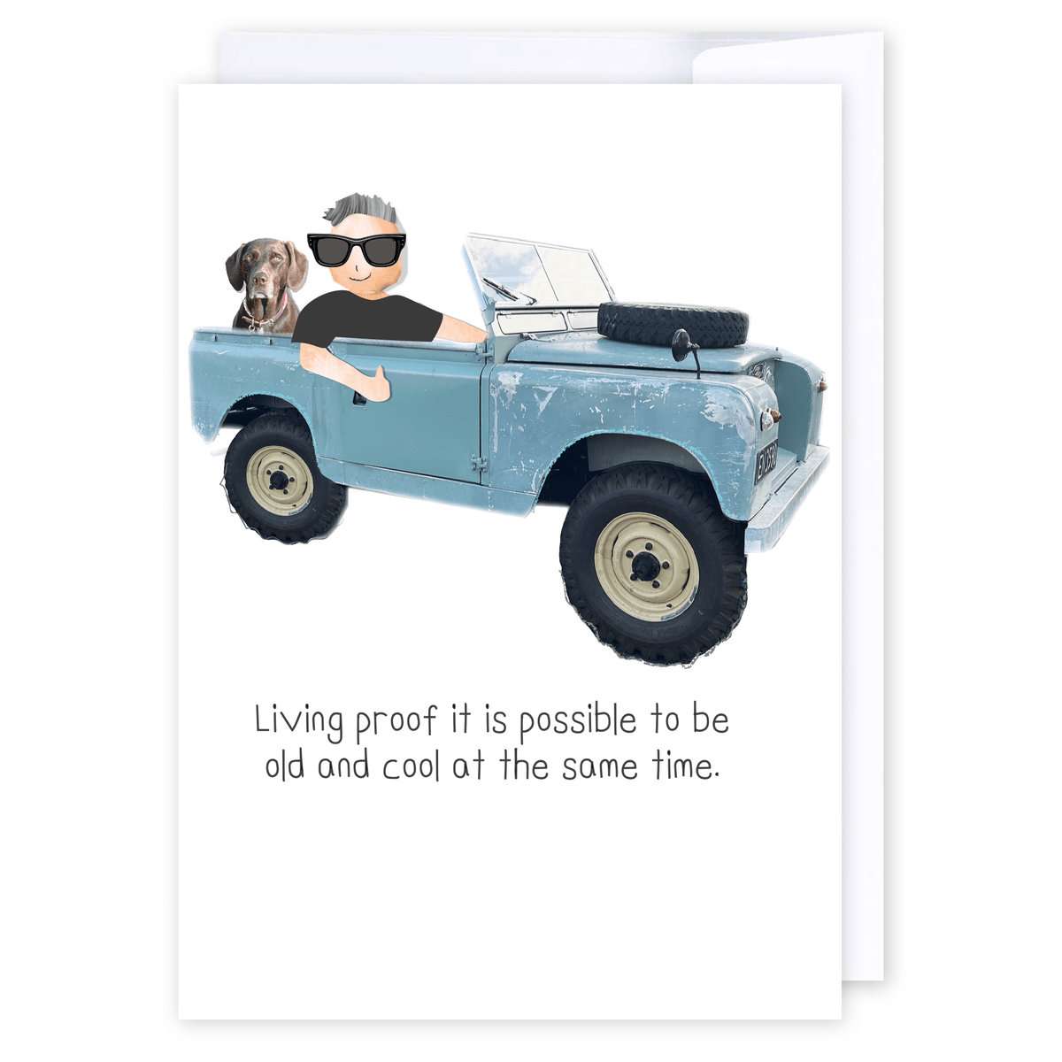 Old and cool: NZ Made Greeting Card, Birthday, Father's Day, Hilda & Co. by iCandy Publishing