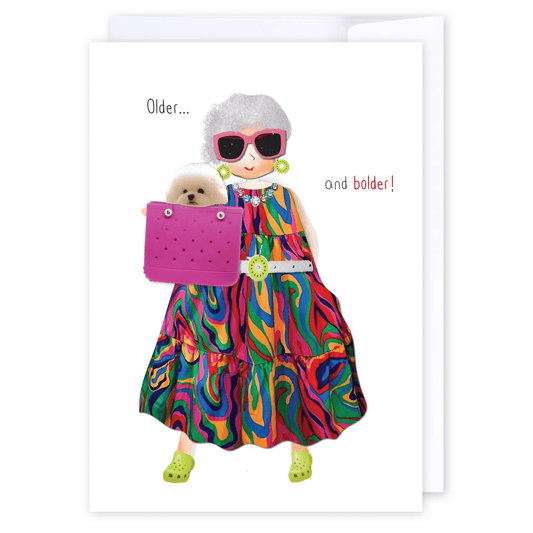 Older and Bolder: NZ Made Greeting Card, Birthday, For Her, Hilda & Co. by iCandy Publishing