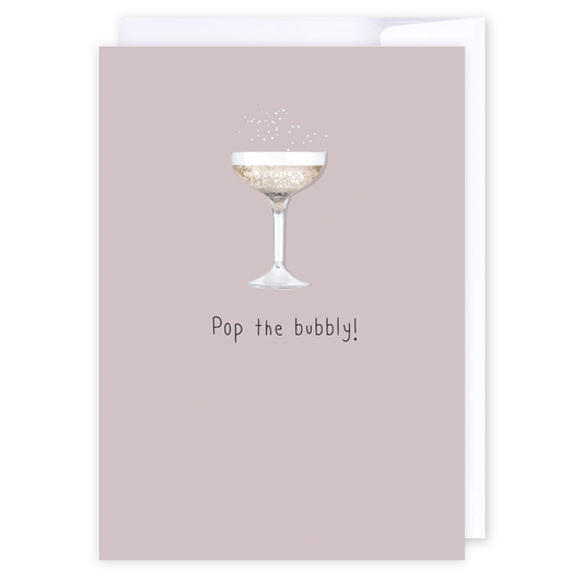 Pop the bubbly: NZ Made Greeting Card, Anniversary, Birthday, Lisa's letters by iCandy Publishing