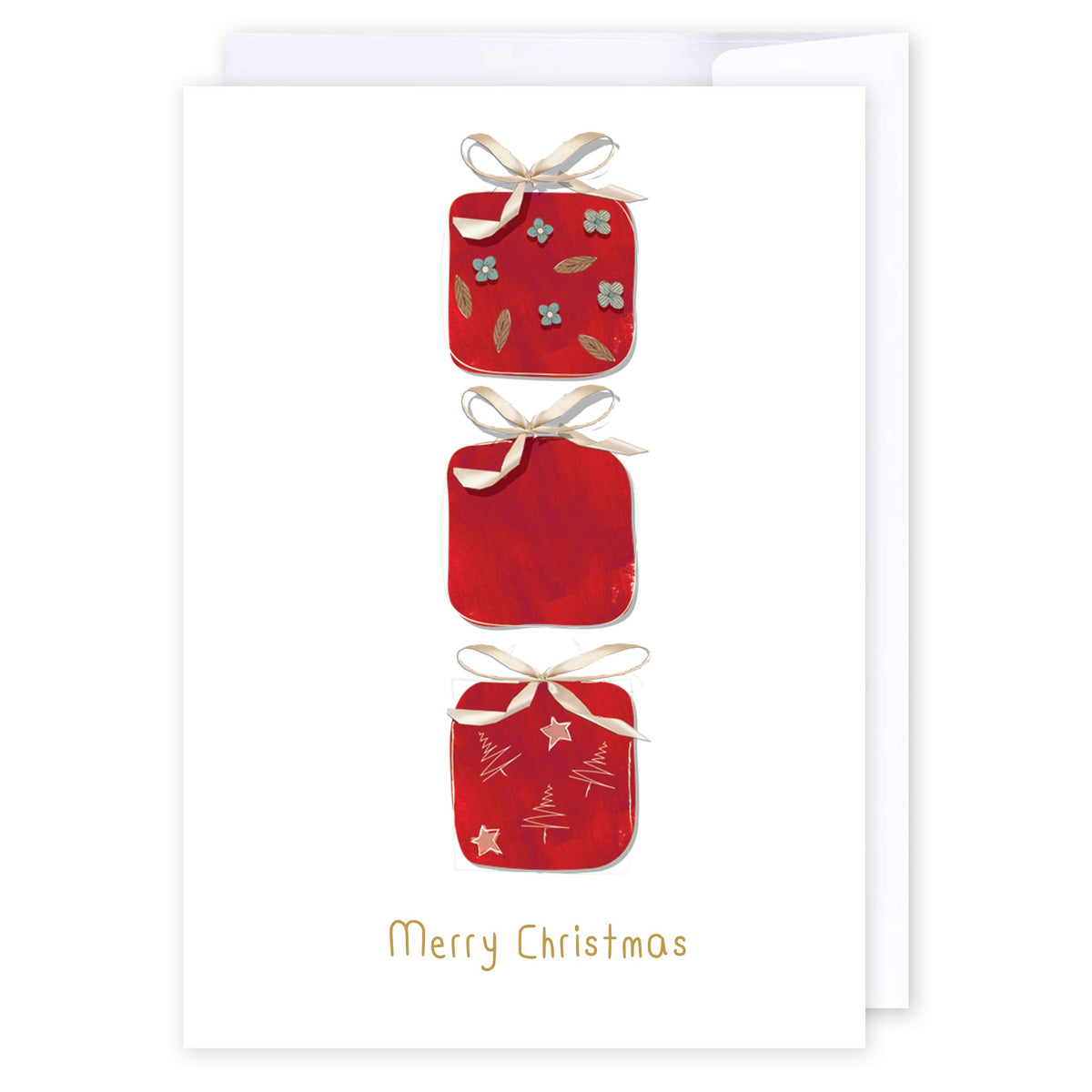 Red Christmas Gifts: NZ Made Greeting Card, Christmas, , by iCandy Publishing