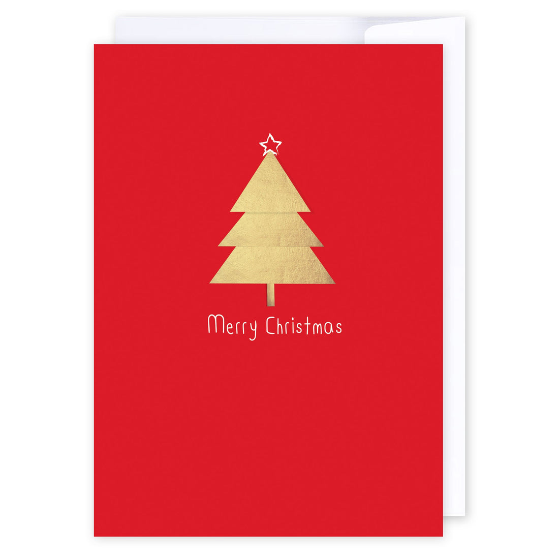 Red &amp; Gold Christmas Tree: NZ Made Greeting Card, Christmas, , by Icandy Design Ltd