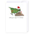 Ripper Of A Kea Christmas: NZ Made Greeting Card, Christmas, Kiwiana, by Icandy Design Ltd