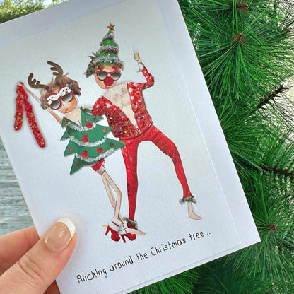 Rocking around the tree: NZ Made Greeting Card, Christmas, , by Icandy Design Ltd