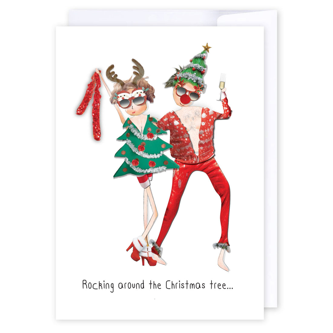 Rocking around the tree: NZ Made Greeting Card, Christmas, , by Icandy Design Ltd