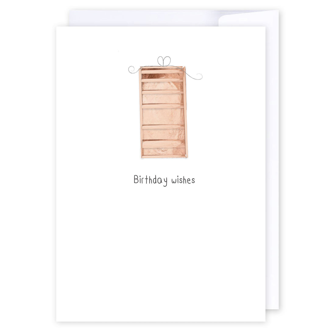 Rose gold birthday wishes: NZ Made Greeting Card, Birthday, Clearance, by Icandy Design Ltd