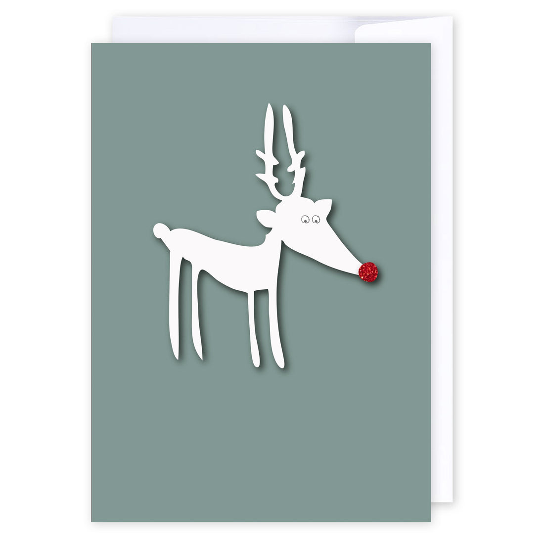 Rudolph: NZ Made Greeting Card, Christmas, , by Icandy Design Ltd