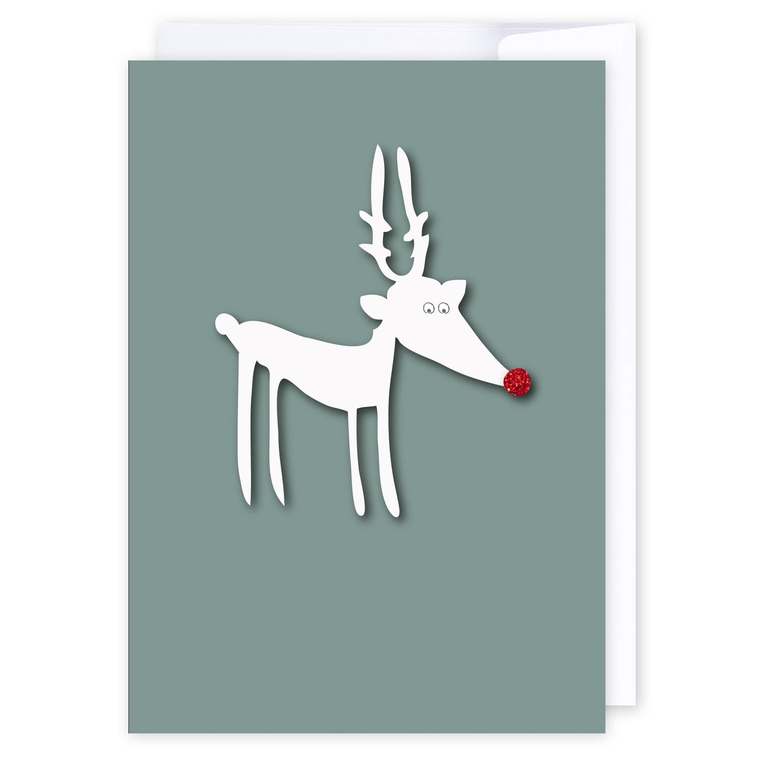 Rudolph: NZ Made Greeting Card, Christmas, , by Icandy Design Ltd