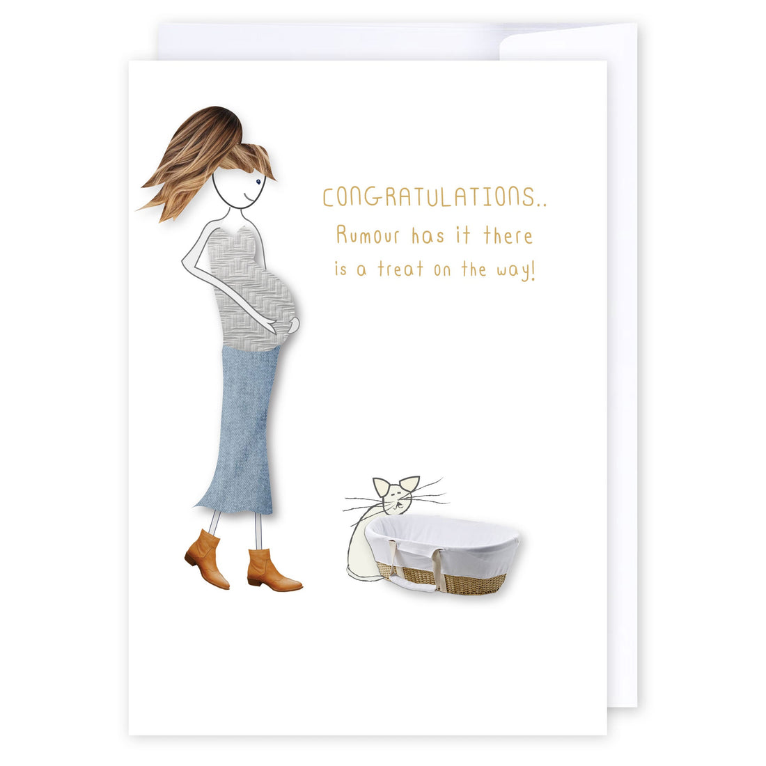 Rumor has it: NZ Made Greeting Card, Baby, Clearance, by Icandy Design Ltd