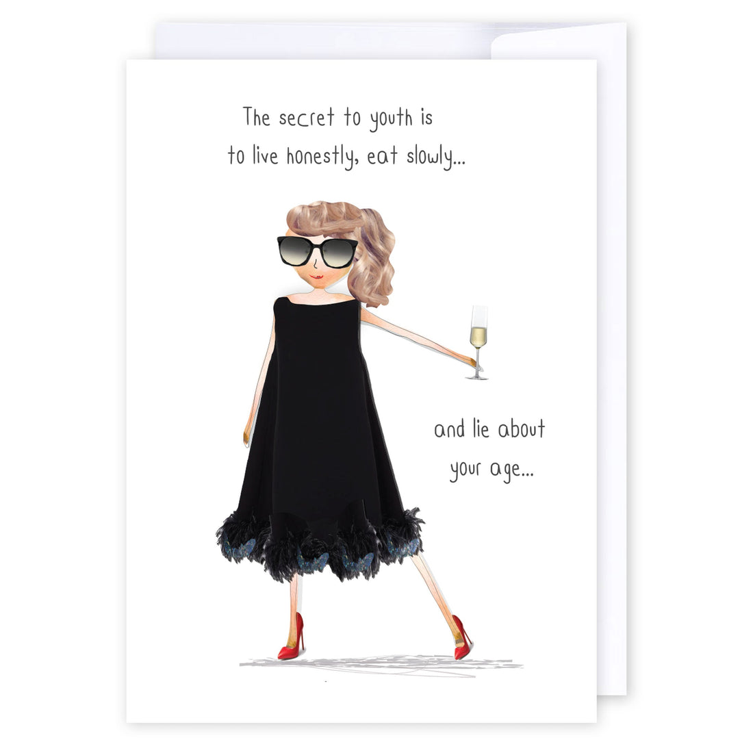 Secret to youth: NZ Made Greeting Card, Birthday, Fun, New by Icandy Design Ltd