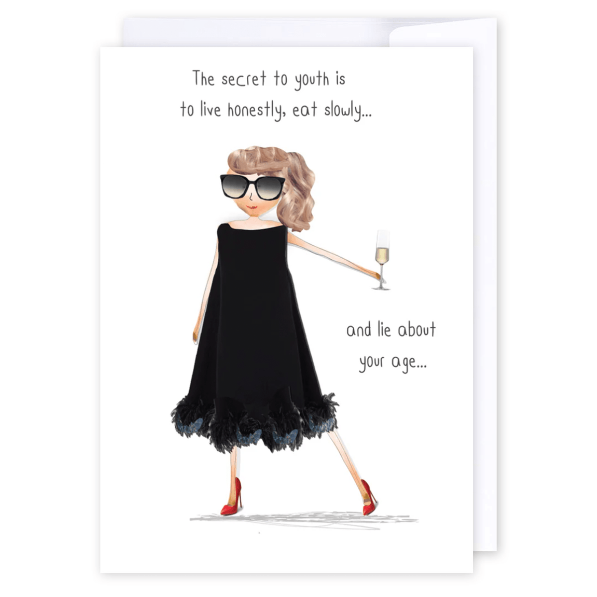 Secret to youth: NZ Made Greeting Card, Birthday, Fun, Hilda & Co. by iCandy Publishing