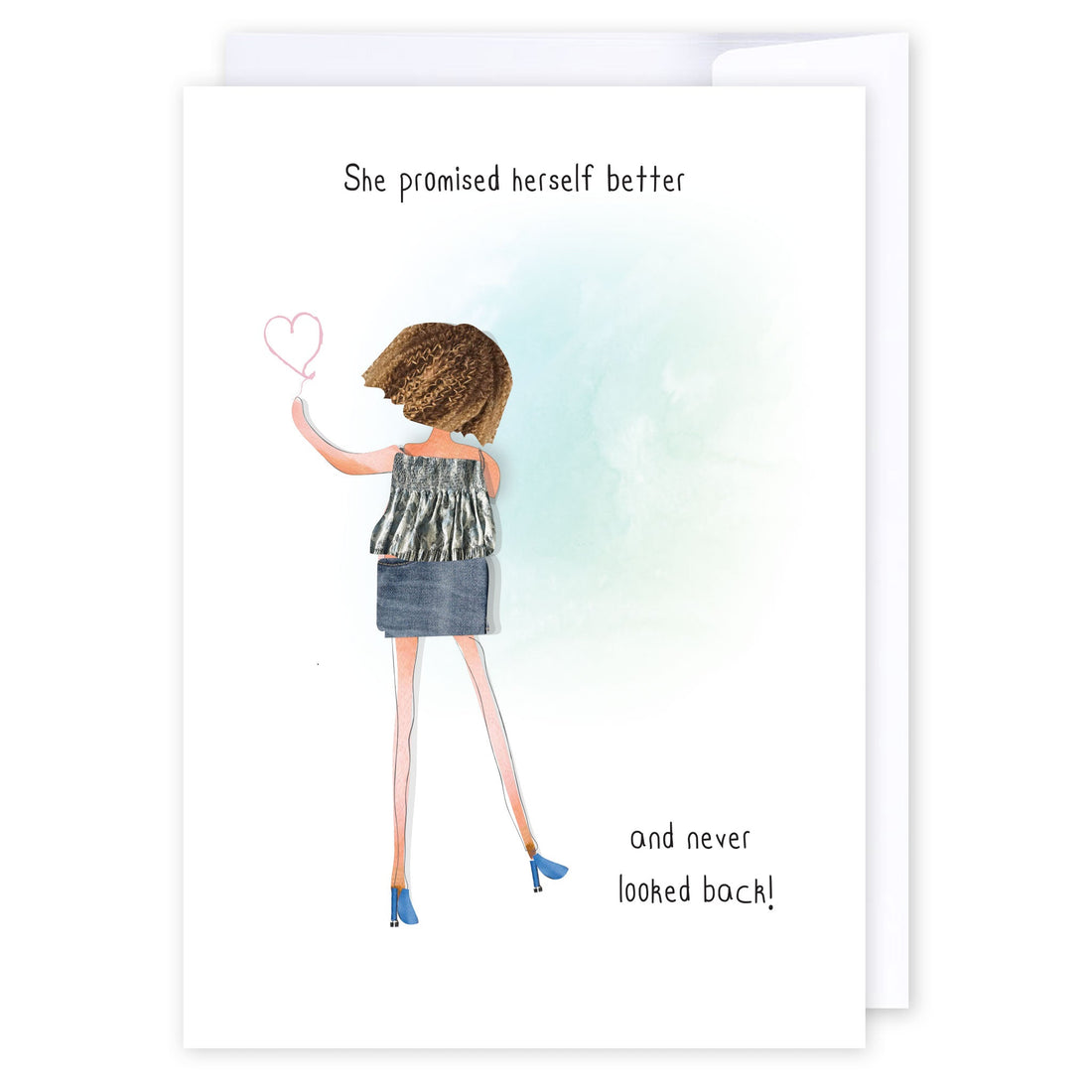 She promised herself better: NZ Made Greeting Card, For Her, Inspiration, New by Icandy Design Ltd