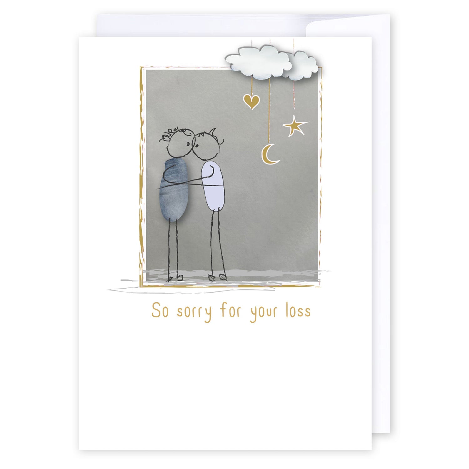 So sorry for your loss: NZ Made Greeting Card, Clearance, Sympathy, by Icandy Design Ltd