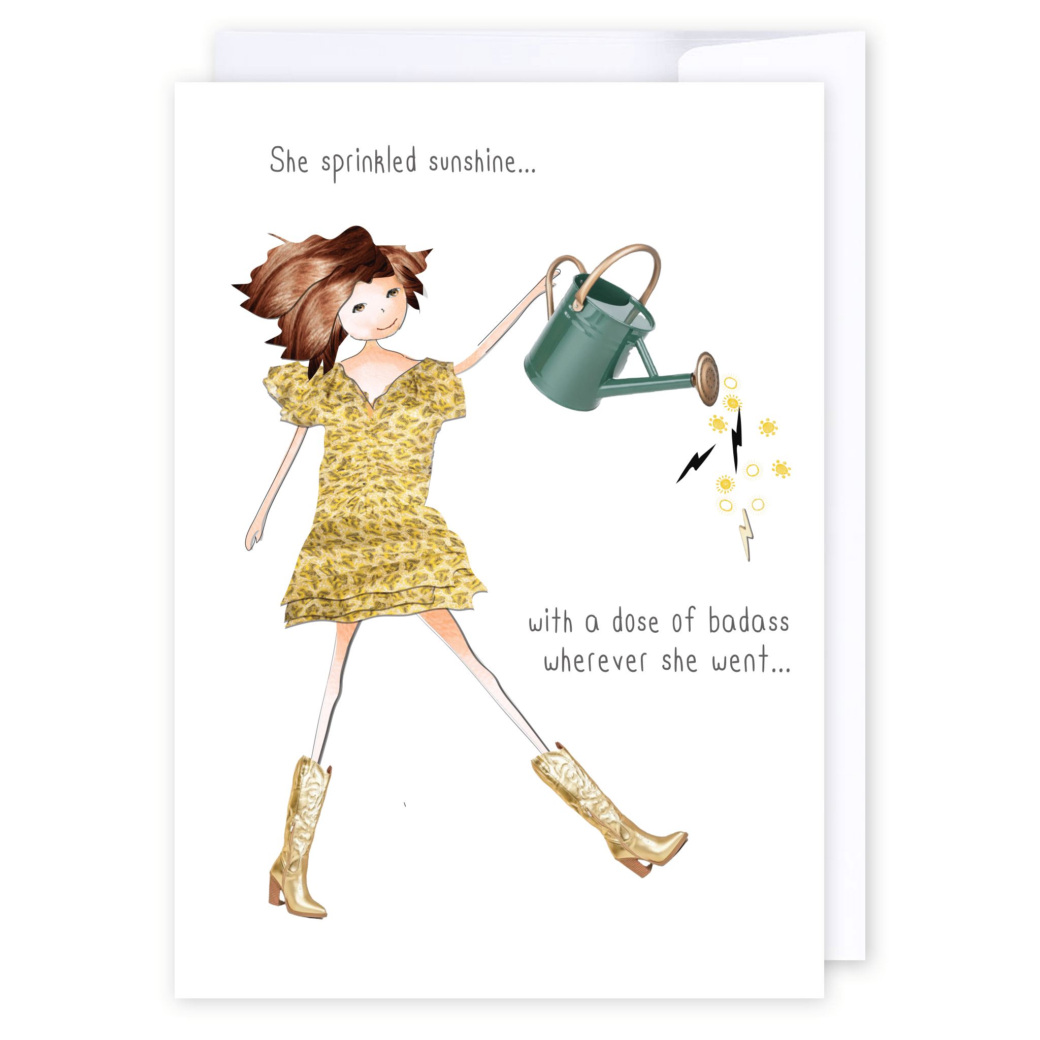 Sunshine and Badass: NZ Made Greeting Card, Hilda &amp; Co., New, by iCandy Publishing