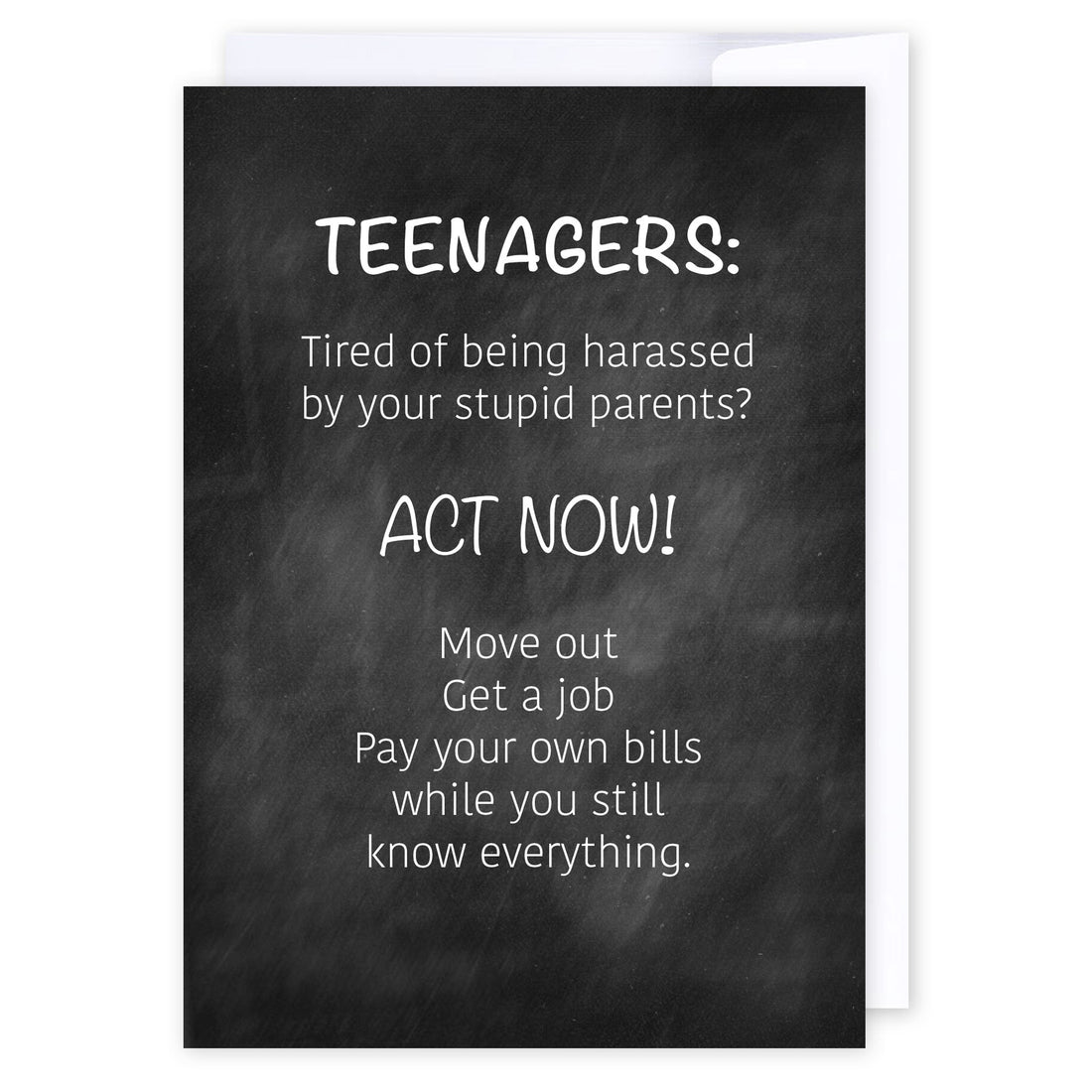 Teenagers: NZ Made Greeting Card, Clearance, Fun, by Icandy Design Ltd