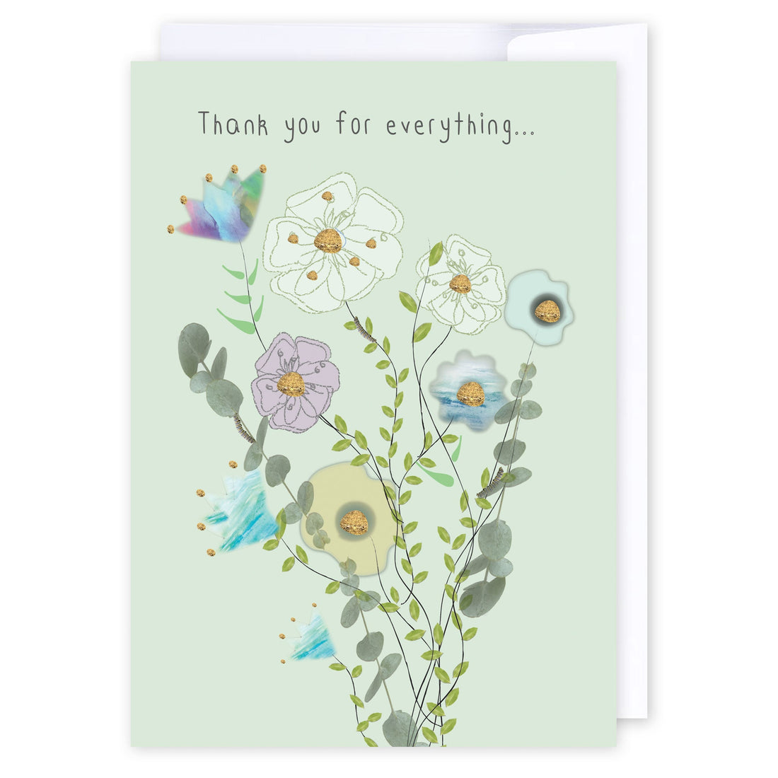 Thank You For Everything: NZ Made Greeting Card, Appreciation, Clearance, by Icandy Design Ltd