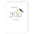 Thank you Tui: NZ Made Greeting Card, Appreciation, Jandal & Ink, Kiwiana by iCandy Publishing
