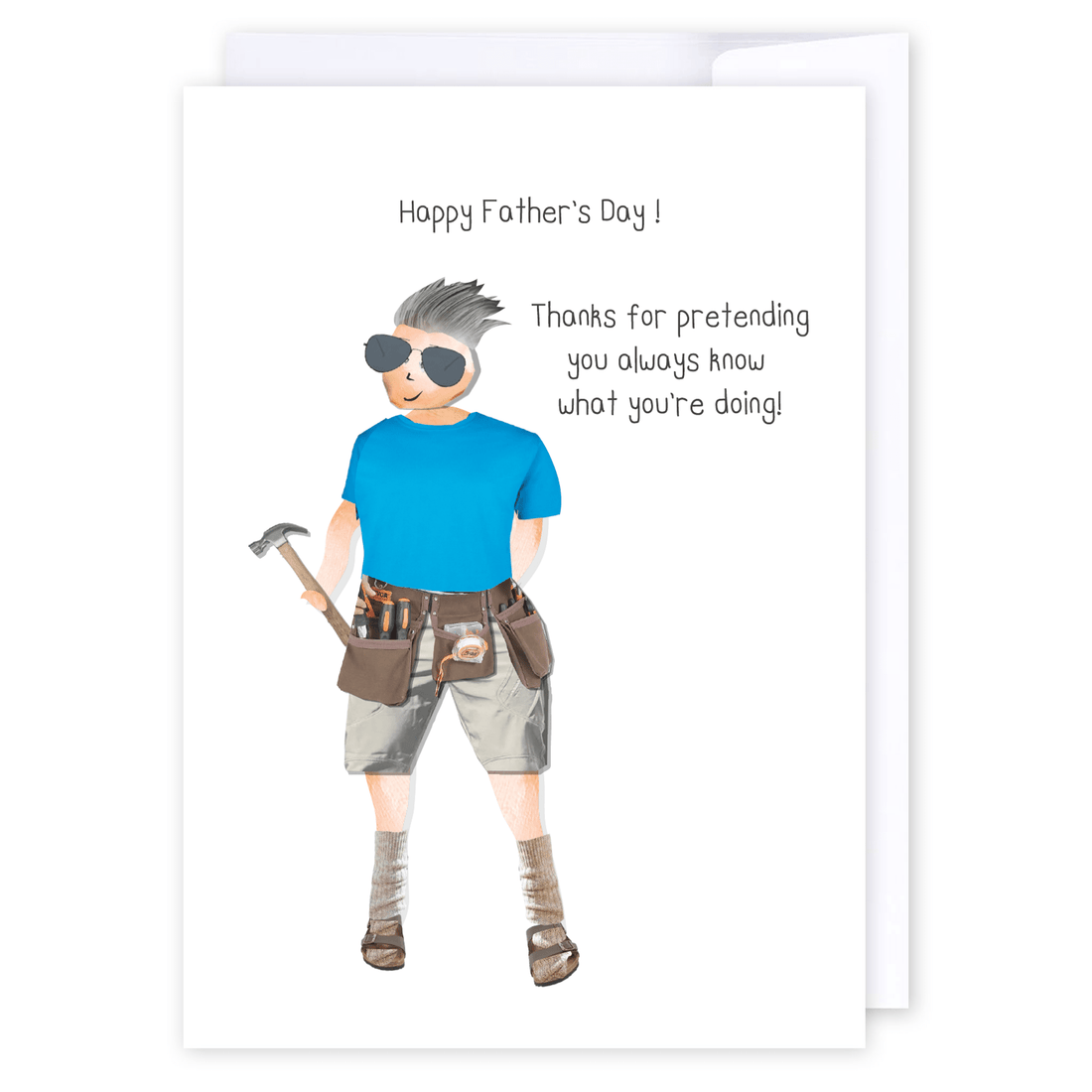 Thanks for pretending dad: NZ Made Greeting Card, Dads, Father&