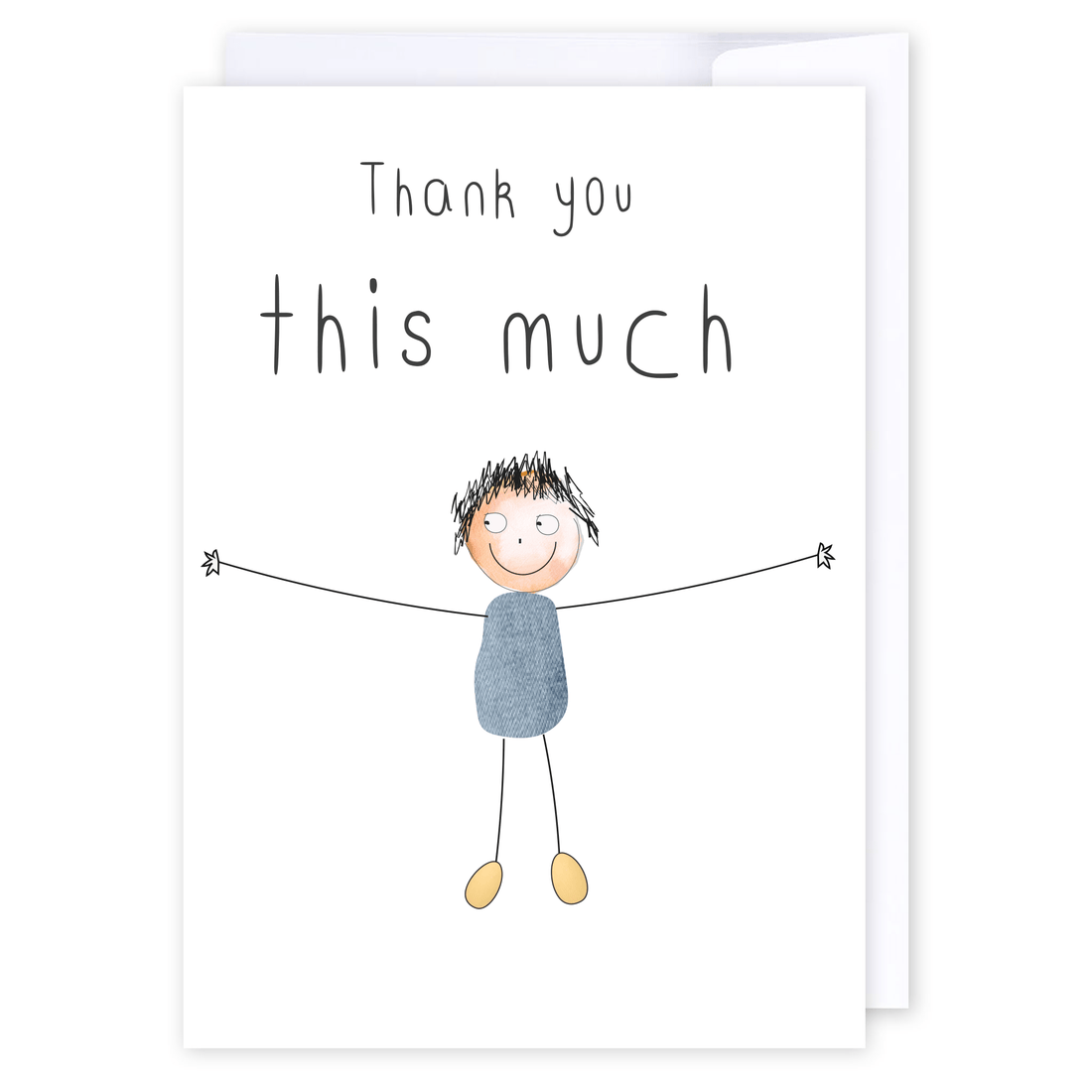 Thanks this much: NZ Made Greeting Card, Appreciation, Best sellers, by Icandy Design Ltd