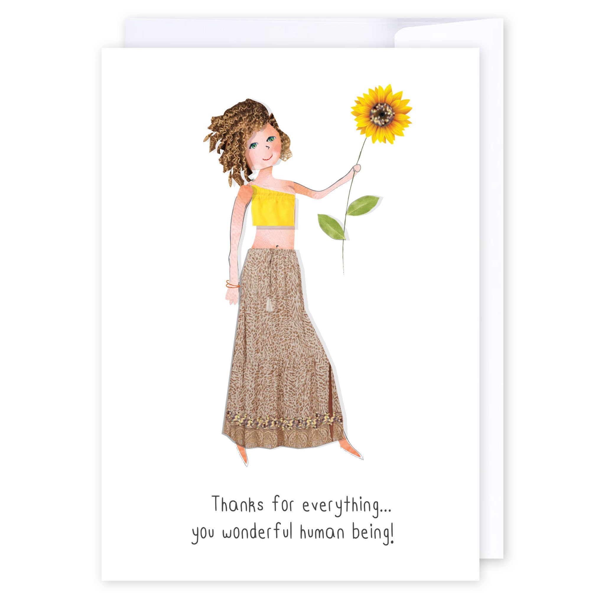 Thanks to a wonderful human: NZ Made Greeting Card, Appreciation, Lisa&