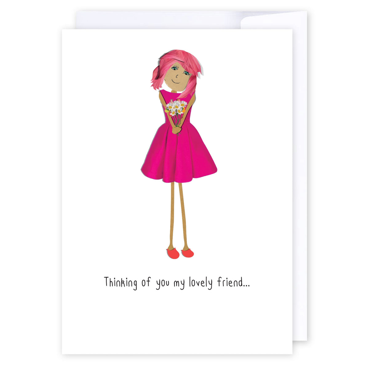 Thinking of you lovely friend: NZ Made Greeting Card, Best sellers, Lisa's letters, Thinking of you by iCandy Publishing